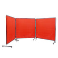 Welding Screen with Frame, 6' x 6' 3 Panel Welding Curtain Screens, Flame-Resistant Vinyl Welding Protection V952-SMSHJPF6X6YCUPLA3V0