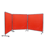 Welding Screen with Frame, 6' x 6' 3 Panel Welding Curtain Screens, Flame-Resistant Vinyl Welding Protection V952-SMSHJPF6X6YCUPLA3V0