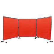 Welding Screen with Frame, 6' x 6' 3 Panel Welding Curtain Screens, Flame-Resistant Vinyl Welding Protection V952-SMSHJPF6X6YCUPLA3V0