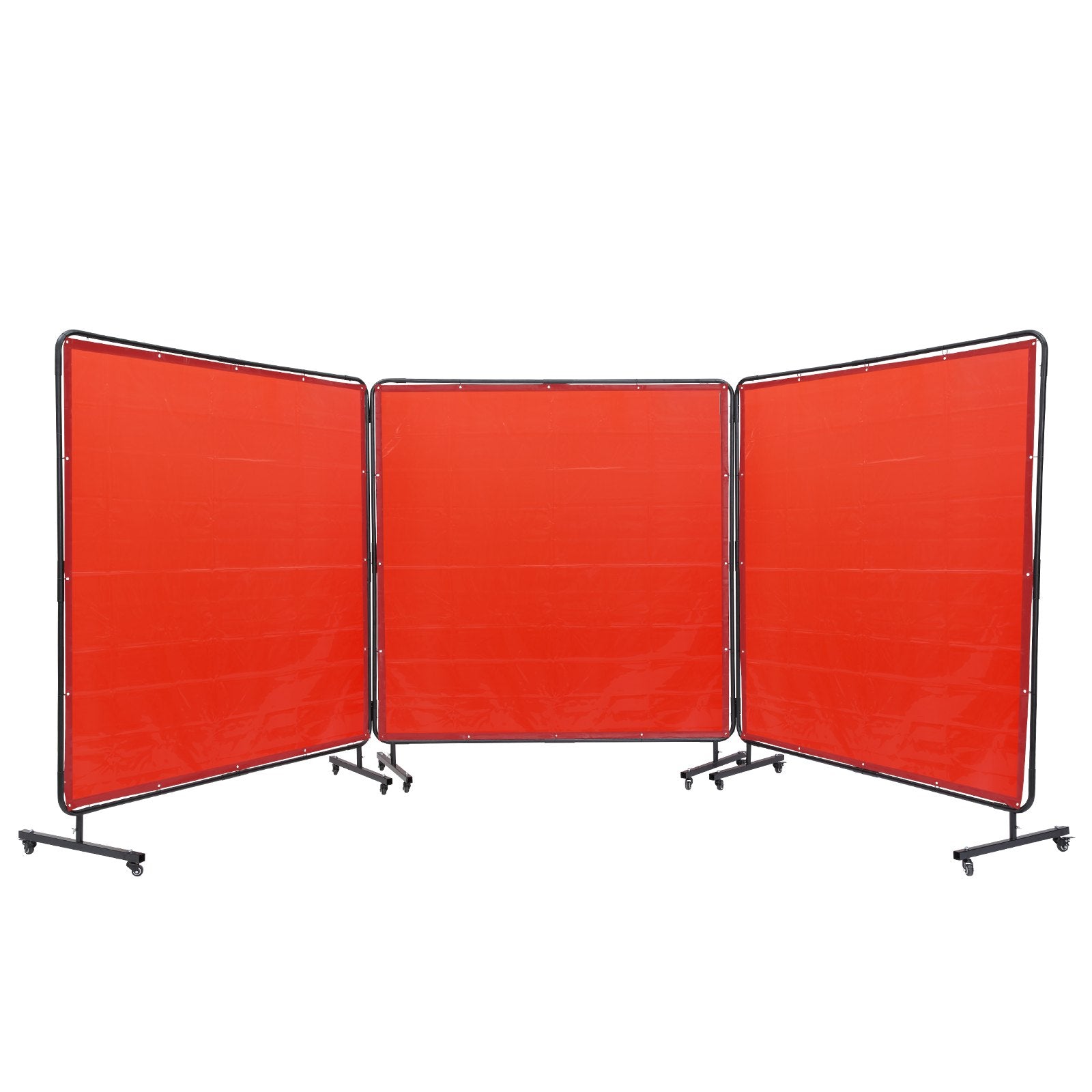 Welding Screen with Frame, 6' x 6' 3 Panel Welding Curtain Screens, Flame-Resistant Vinyl Welding Protection V952-SMSHJPF6X6YCUPLA3V0