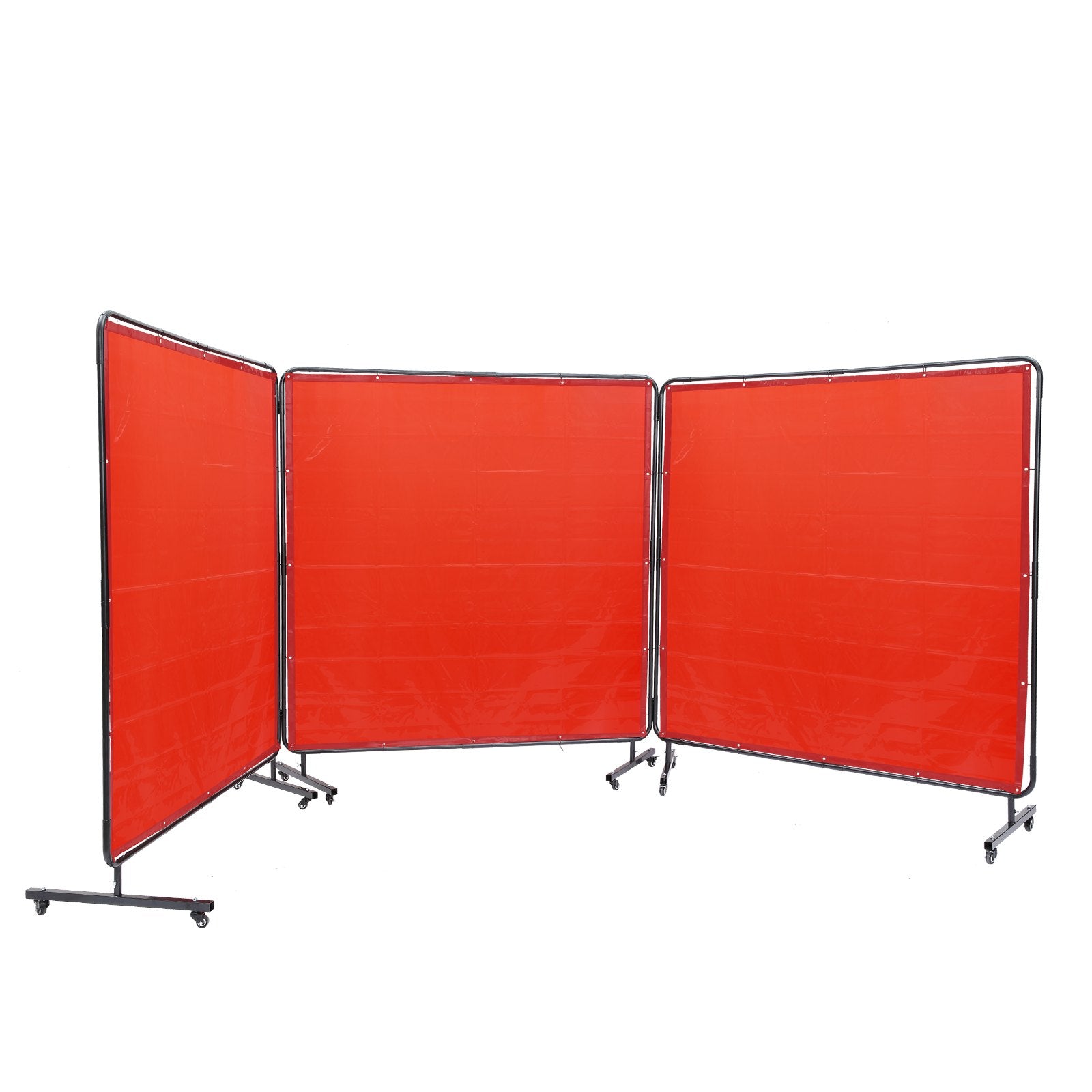 Welding Screen with Frame, 6' x 6' 3 Panel Welding Curtain Screens, Flame-Resistant Vinyl Welding Protection V952-SMSHJPF6X6YCUPLA3V0