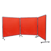 Welding Screen with Frame, 6' x 6' 3 Panel Welding Curtain Screens, Flame-Resistant Vinyl Welding Protection V952-SMSHJPF6X6YCUPLA3V0