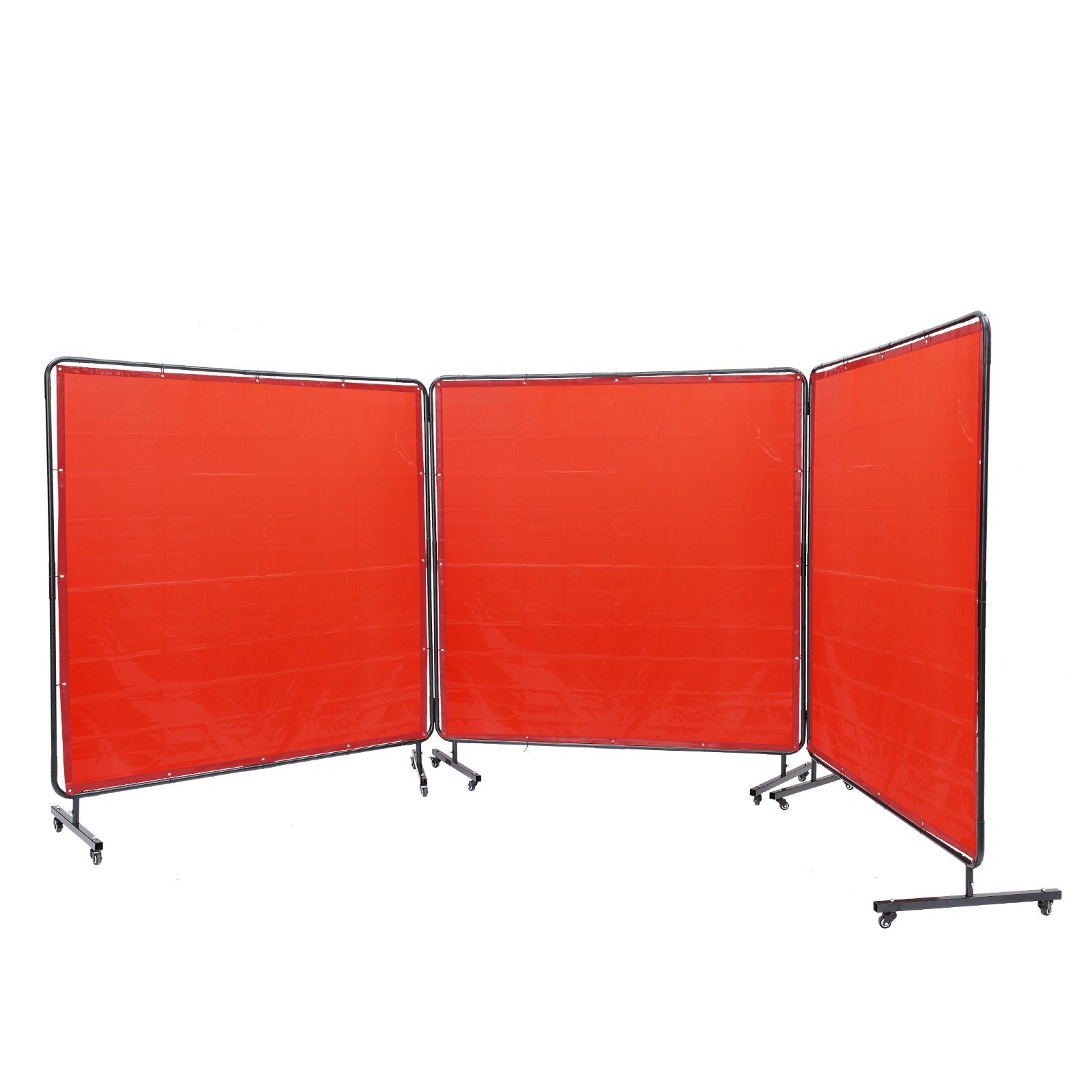 Welding Screen with Frame, 6' x 6' 3 Panel Welding Curtain Screens, Flame-Resistant Vinyl Welding Protection V952-SMSHJPF6X6YCUPLA3V0