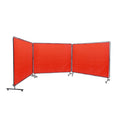 Welding Screen with Frame 3 Panel 6' x 8' Welding Curtain Screen 12 Wheels V952-SMSHJPF6X8YCP2QHUV0
