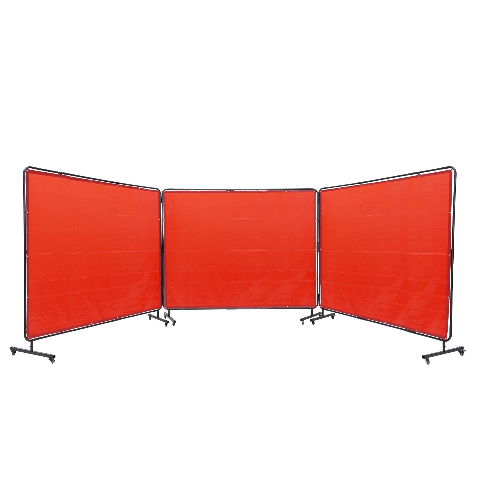 Welding Screen with Frame 3 Panel 6' x 8' Welding Curtain Screen 12 Wheels V952-SMSHJPF6X8YCP2QHUV0