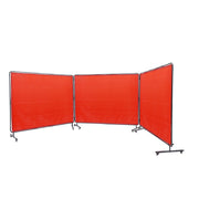 Welding Screen with Frame 3 Panel 6' x 8' Welding Curtain Screen 12 Wheels V952-SMSHJPF6X8YCP2QHUV0