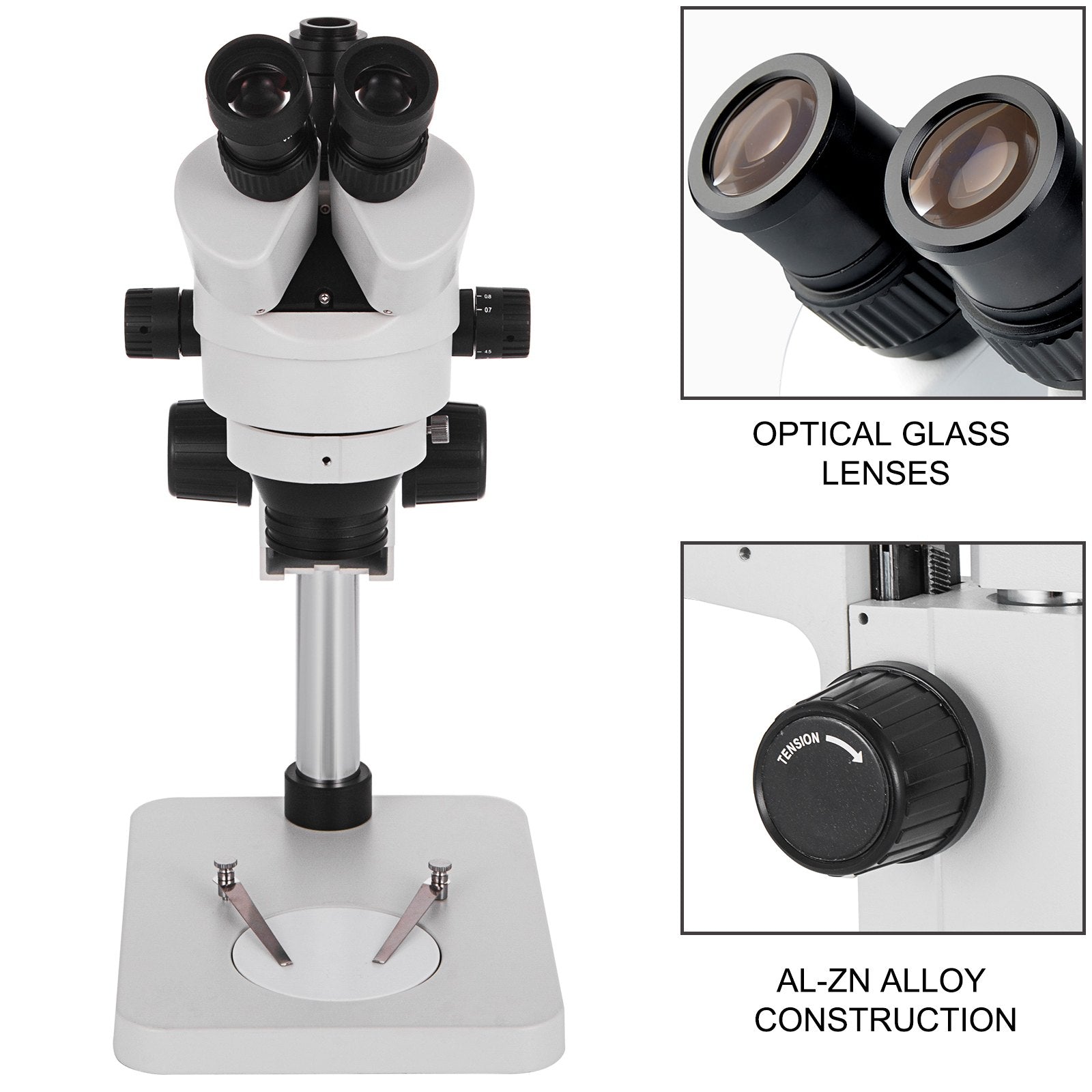 3.5X-90X Trinocular Stereo Microscope w/Pillar Stand Biological Reliable Lab V952-SMXWJ3.5X-90XTS01V0