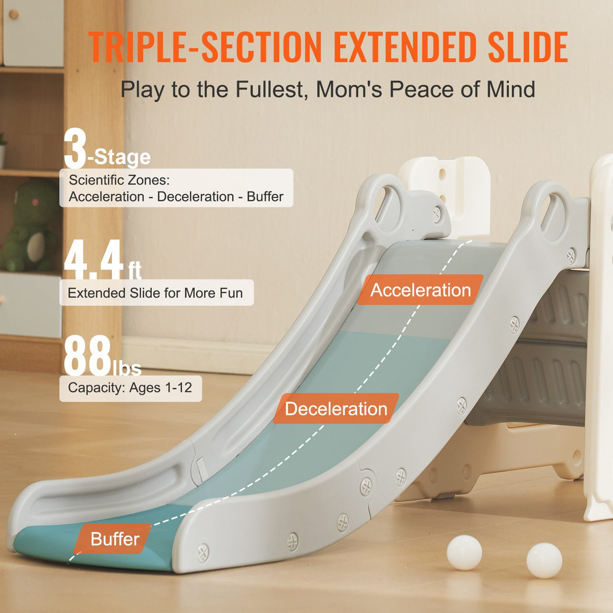 Toddler Slide, Kid Slide for Toddlers Age 1-12 with Climbable Ladders & Bus Playhouse, Indoor Outdoor Slide V952-SNETHTHTRKJTDKYP4V0