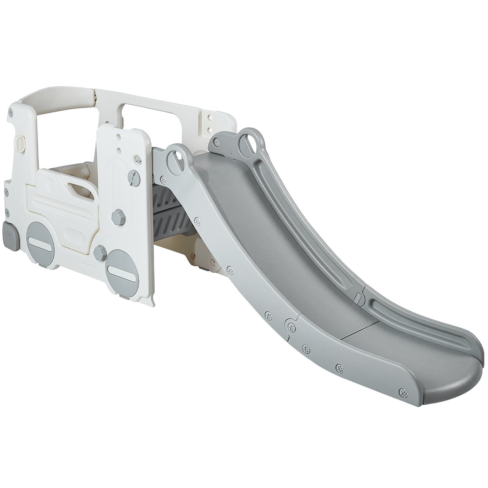 Toddler Slide, Kid Slide for Toddlers Age 1-12 with Climbable Ladders & Bus Playhouse, Indoor Outdoor Slide V952-SNETHTHTRKJTDKYP4V0