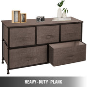 Dresser Storage Tower with 5 Fabric Drawer Steel Frame Storage Cabinet Bin Storage Organizer Unit Fabric Cube V952-SNGECKFS000000001V0