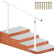 Outdoor Stair Railing Kit, 5 FT Handrails 0-5 Steps, Adjustable Angle White Aluminum Stair Hand Rail for The V952-SNLZSLZYGL5FTPDUBV0