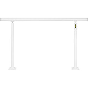 Outdoor Stair Railing Kit, 5 FT Handrails 0-5 Steps, Adjustable Angle White Aluminum Stair Hand Rail for The V952-SNLZSLZYGL5FTPDUBV0