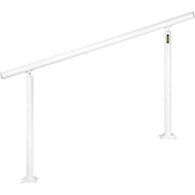 Outdoor Stair Railing Kit, 5 FT Handrails 0-5 Steps, Adjustable Angle White Aluminum Stair Hand Rail for The V952-SNLZSLZYGL5FTPDUBV0