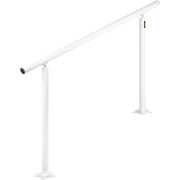 Outdoor Stair Railing Kit, 5 FT Handrails 0-5 Steps, Adjustable Angle White Aluminum Stair Hand Rail for The V952-SNLZSLZYGL5FTPDUBV0