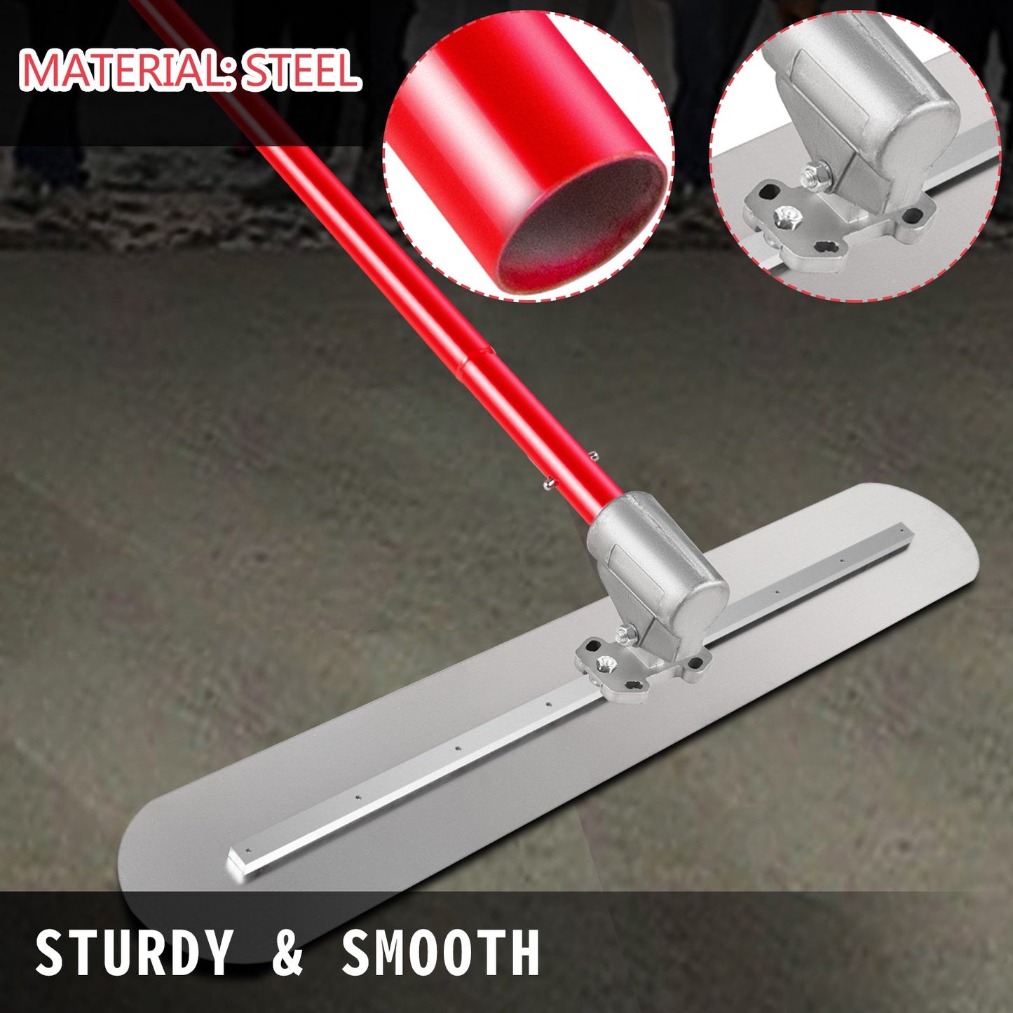 Bull Float Concrete Float 1200x200mm Concrete Tool Trowel Float Handle & Bracket V952-SNMZ1200X200ZH001V0