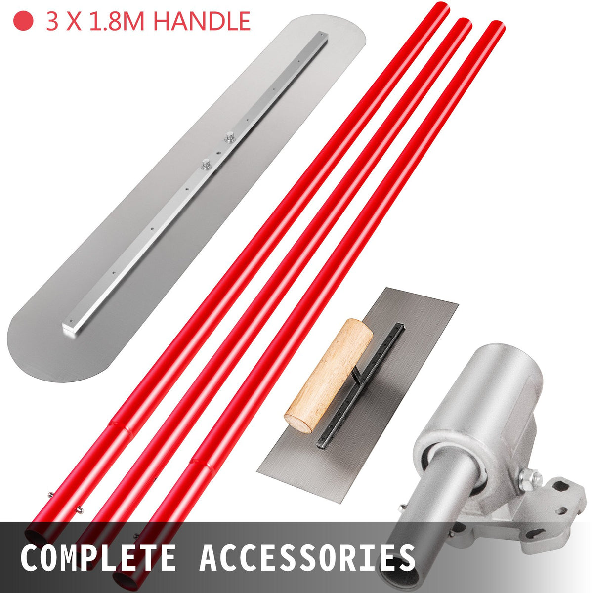 Bull Float Concrete Float 1200x200mm Concrete Tool Trowel Float Handle & Bracket V952-SNMZ1200X200ZH001V0