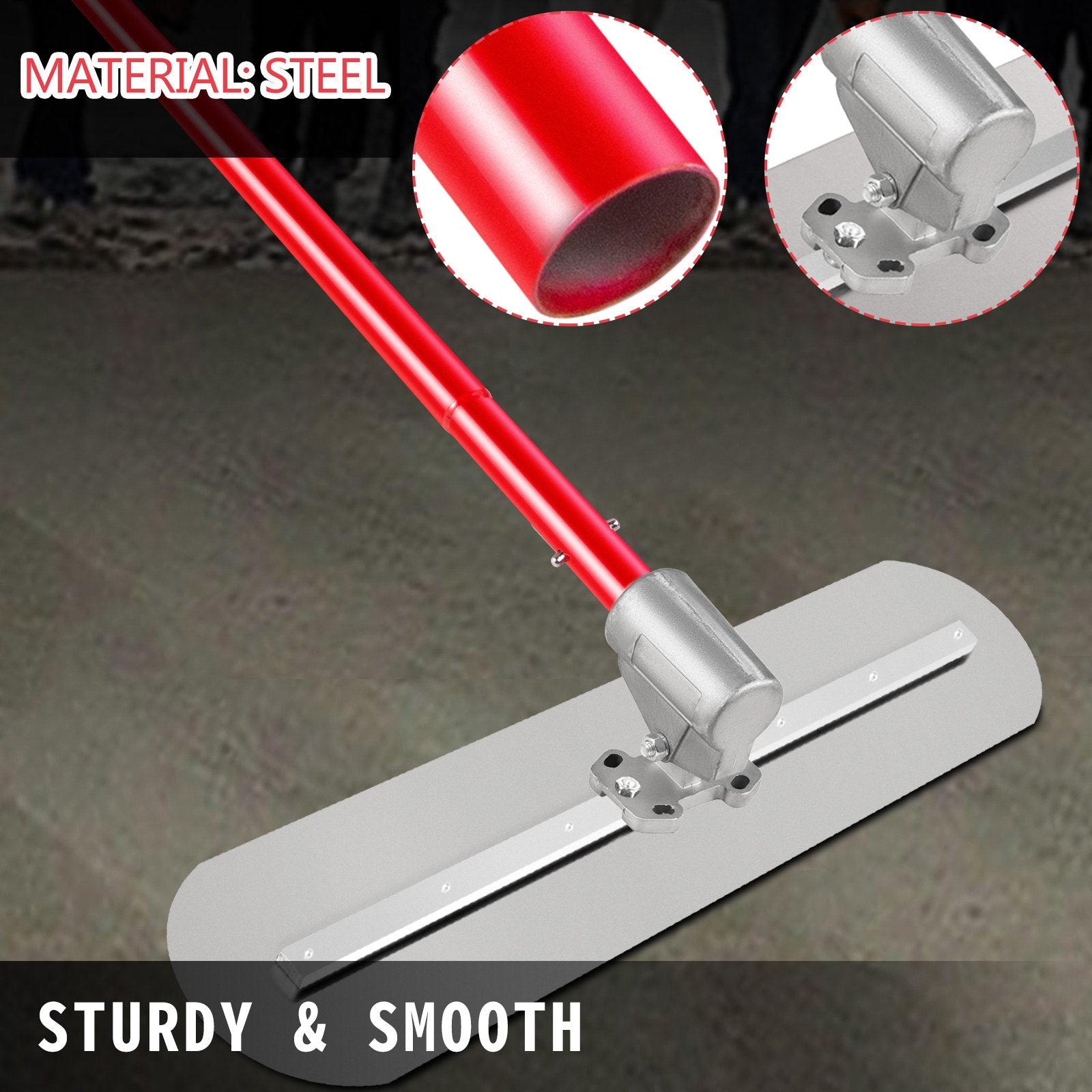 Bull Float Concrete Float 900x200mm Concrete Tool, Trowel Float Handle & Bracket V952-SNMZ900X200ZH0001V0