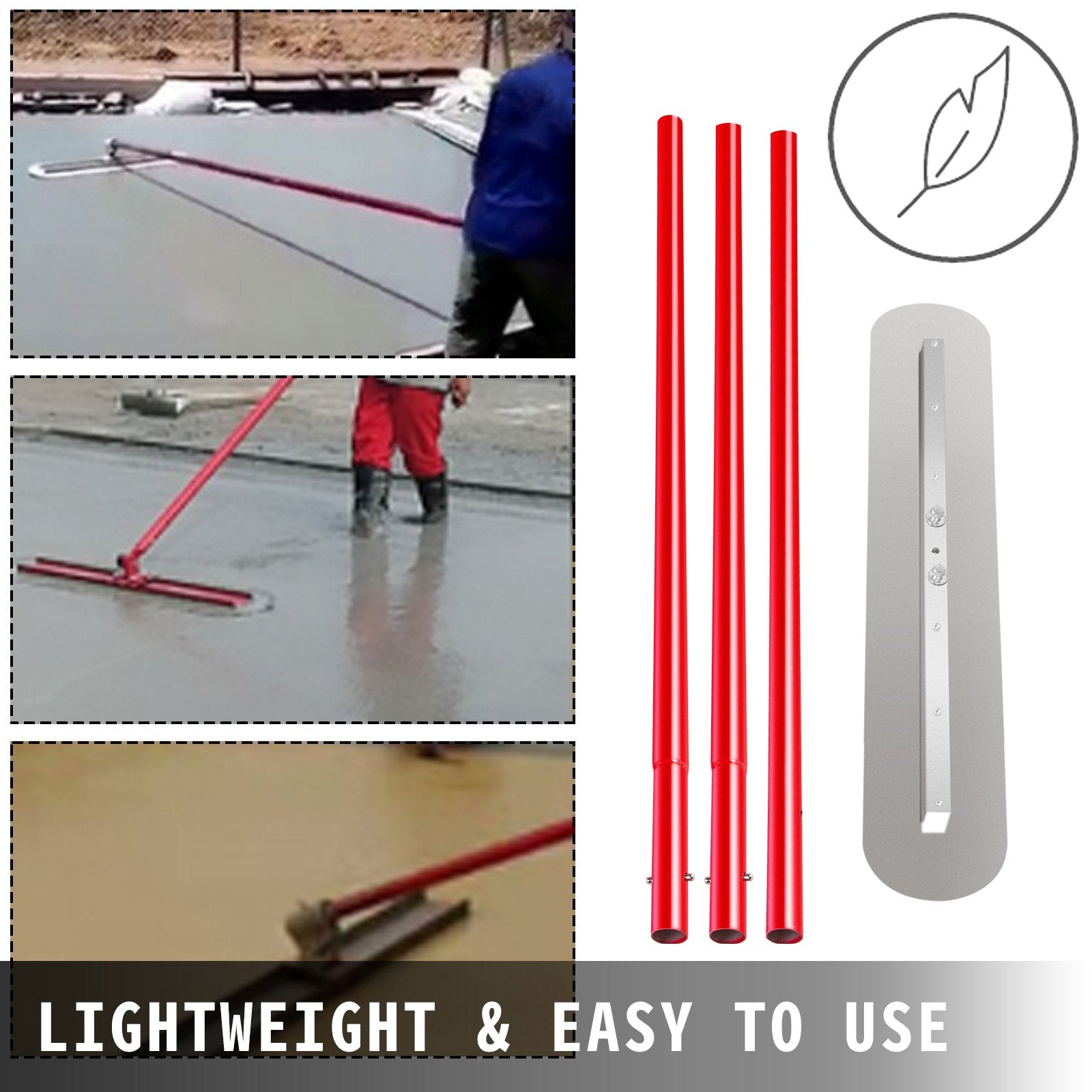 Bull Float Concrete Float 900x200mm Concrete Tool, Trowel Float Handle & Bracket V952-SNMZ900X200ZH0001V0