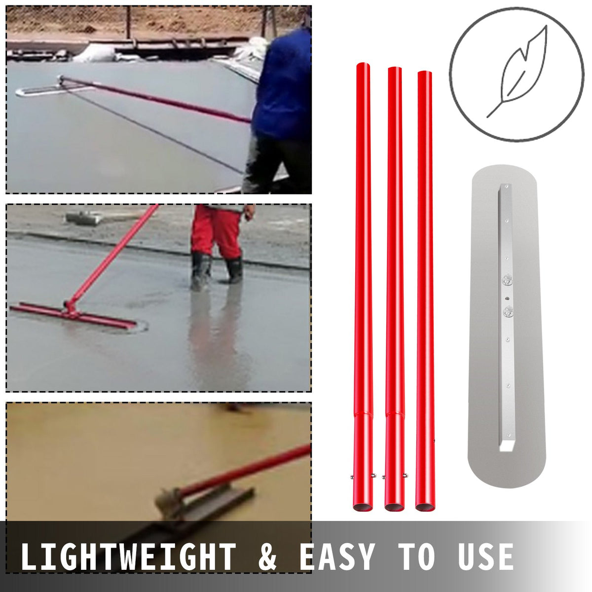 Bull Float Concrete Float 900x200mm Concrete Tool, Trowel Float Handle & Bracket V952-SNMZ900X200ZH0001V0