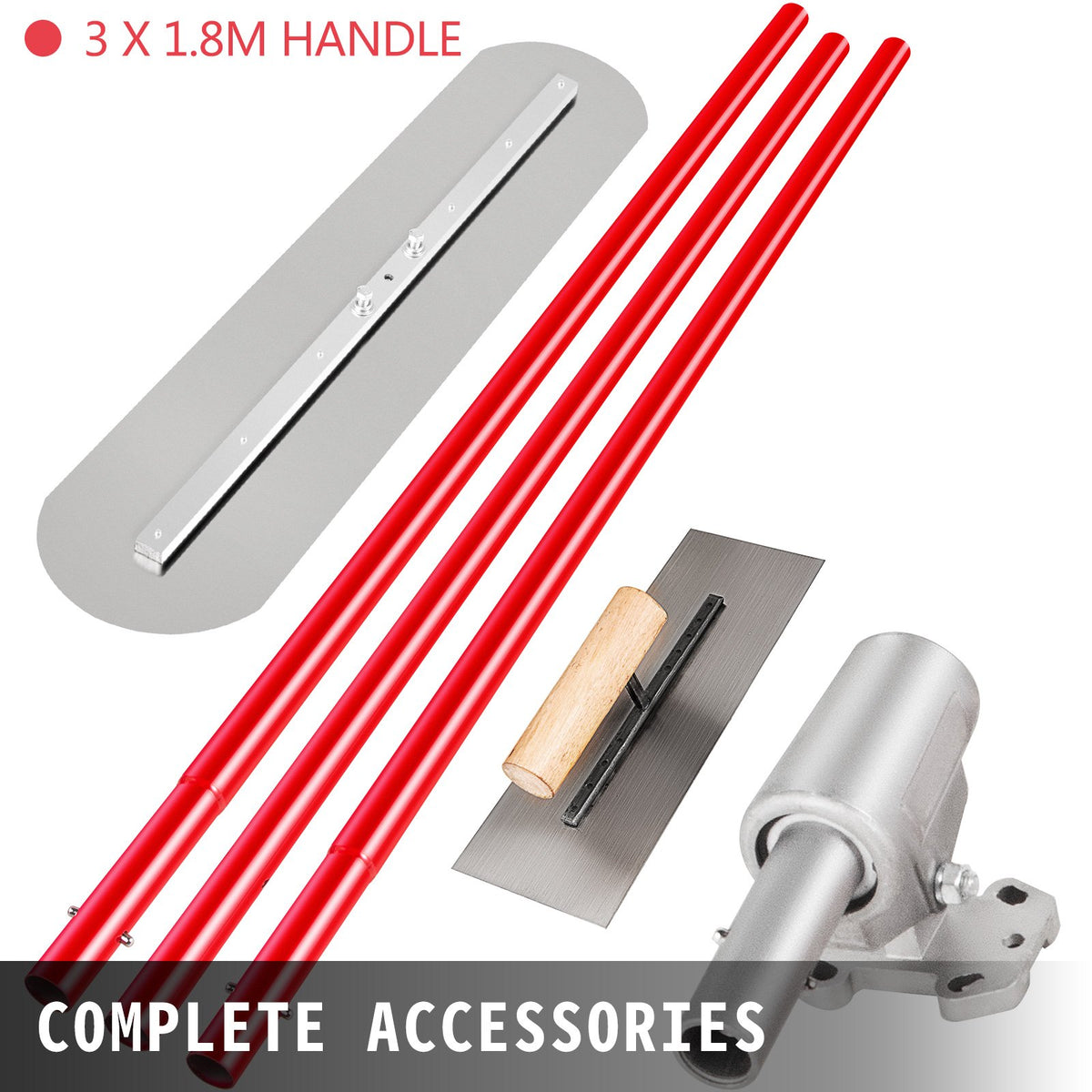 Bull Float Concrete Float 900x200mm Concrete Tool, Trowel Float Handle & Bracket V952-SNMZ900X200ZH0001V0