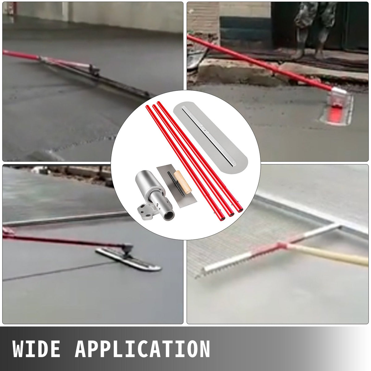 Bull Float Concrete Float 900x200mm Concrete Tool, Trowel Float Handle & Bracket V952-SNMZ900X200ZH0001V0