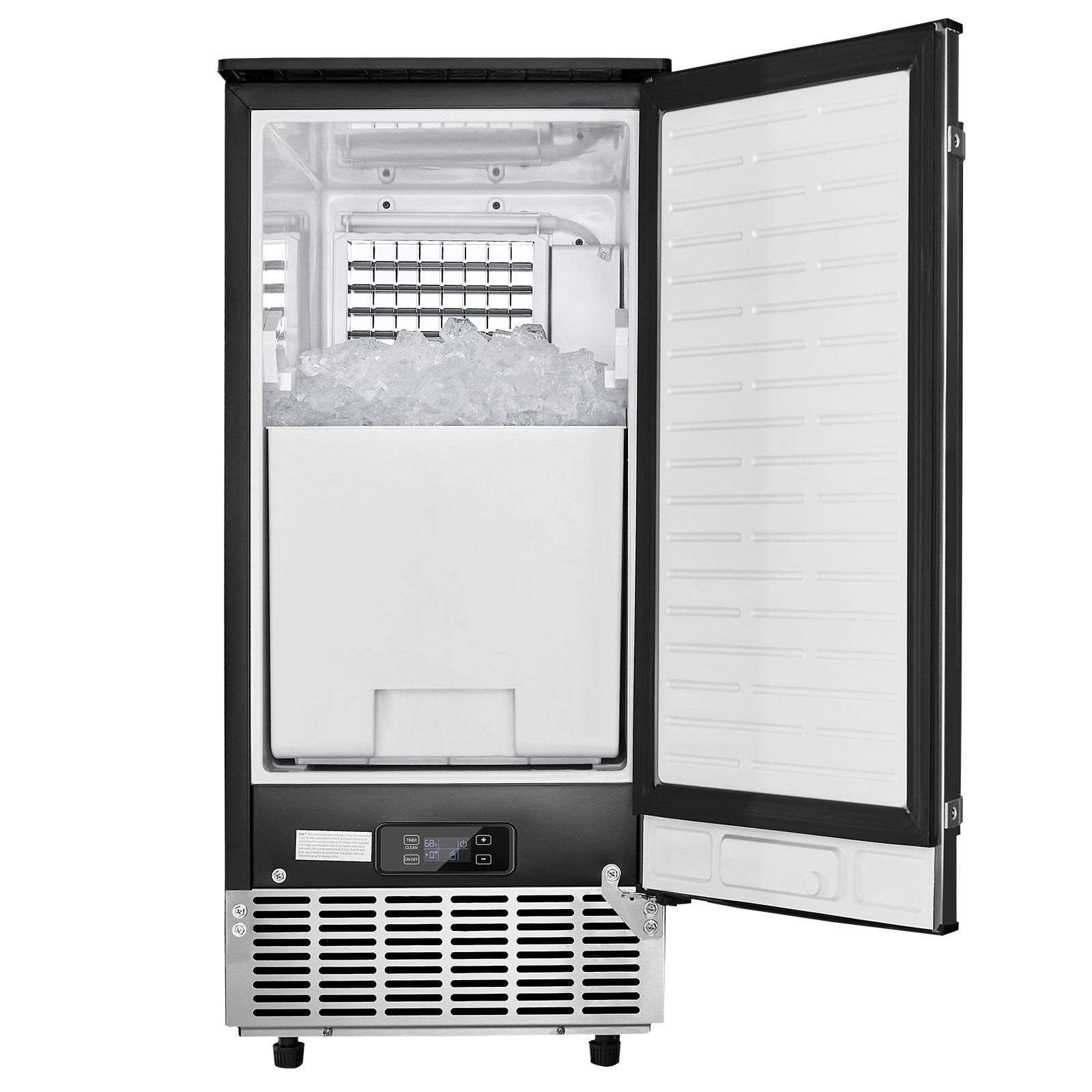 Undercounter Built-in Ice Maker, 80 Lbs/Day Under Counter Ice Maker Machine with Reversible Door Stainless V952-SNQRSZBJ80LBQY0EFV3