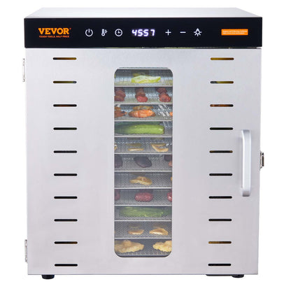 10 Trays Food Dehydrator Machine Stainless Steel 1000W Jerky Fruit Drying V952-SP1005481000WM6IMV3