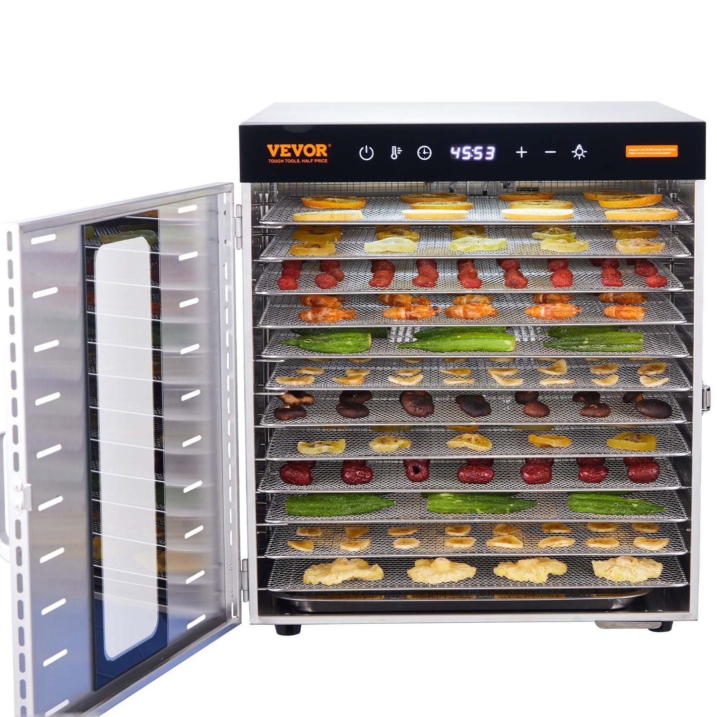 10 Trays Food Dehydrator Machine Stainless Steel 1000W Jerky Fruit Drying V952-SP1005481000WM6IMV3