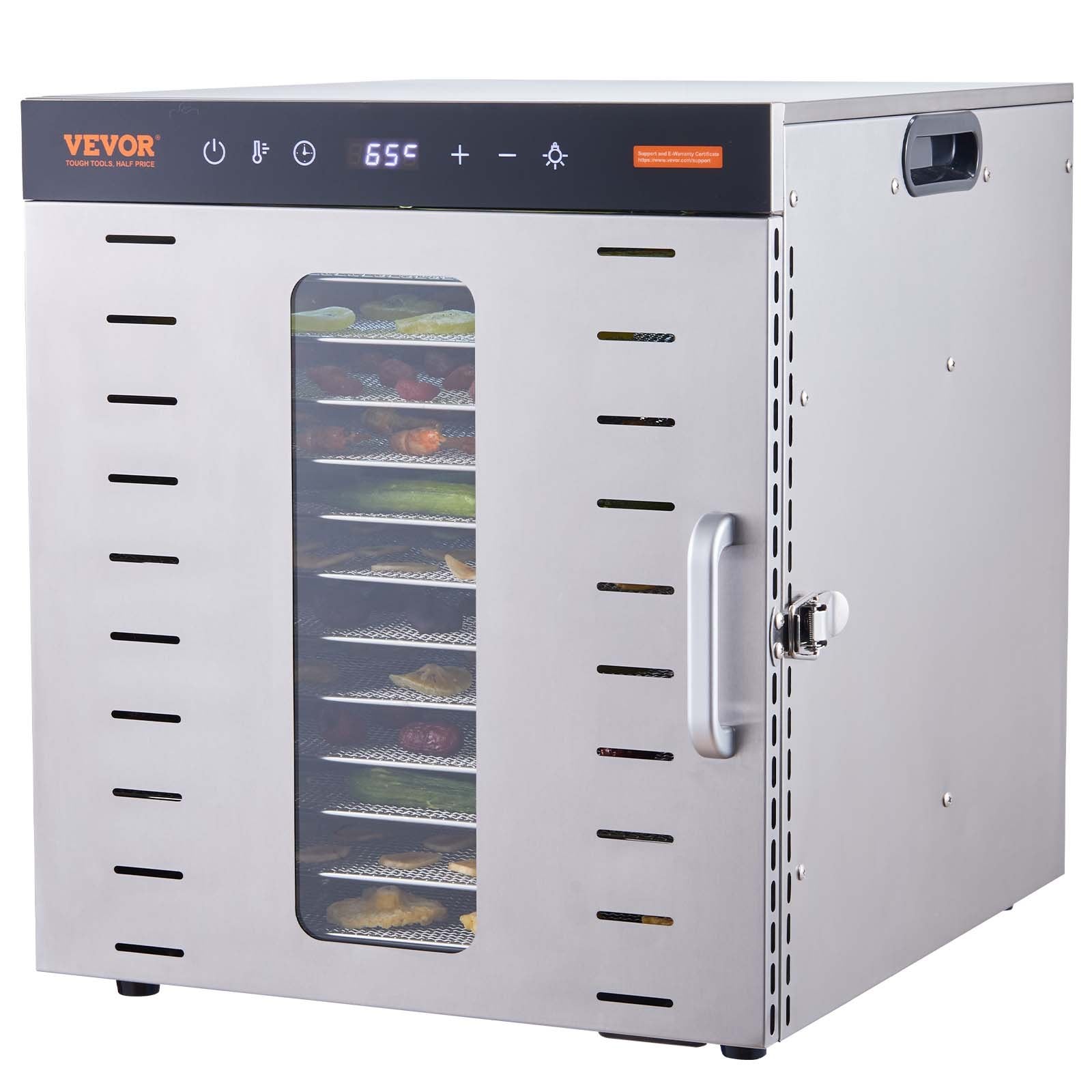10 Trays Food Dehydrator Machine Stainless Steel 1000W Jerky Fruit Drying V952-SP1005481000WM6IMV3