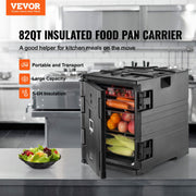 Insulated Food Pan Carrier, 82 Qt Hot Box for Catering, LLDPE Food Box Carrier w/ Double Buckles, Front V952-SPBWXH90-A90LR902V0