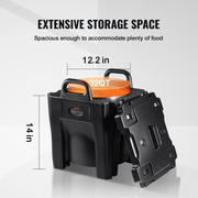 Insulated Food Carrier, 30L Capacity, Stackable Catering Hot Box with Stainless Steel Barrel, Top Load LLDPE V952-SPBWXHSBWT30LBMYXV0