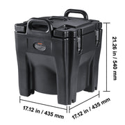Insulated Food Carrier, 30L Capacity, Stackable Catering Hot Box with Stainless Steel Barrel, Top Load LLDPE V952-SPBWXHSBWT30LBMYXV0