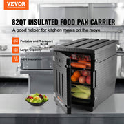 Insulated Food Pan Carrier, 90L Hot Box for Catering, LLDPE Food Box Carrier with Double Buckles, Front V952-SPBWXHSEPP90LLAXYV0
