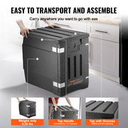 Insulated Food Pan Carrier, 90L Hot Box for Catering, LLDPE Food Box Carrier with Double Buckles, Front V952-SPBWXHSEPP90LLAXYV0