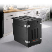 Insulated Food Pan Carrier, 90L Hot Box for Catering, LLDPE Food Box Carrier with Double Buckles, Front V952-SPBWXHSEPP90LLAXYV0