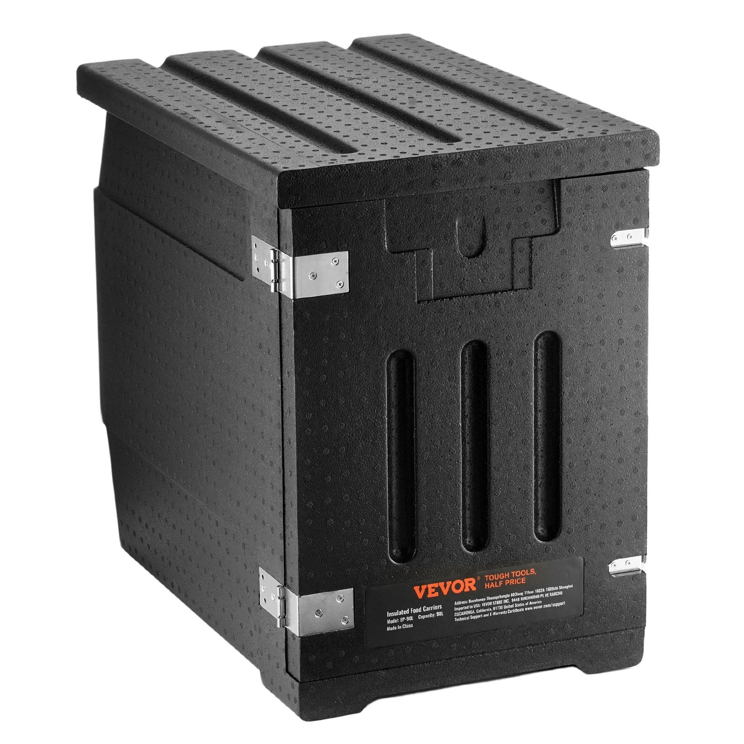 Insulated Food Pan Carrier, 90L Hot Box for Catering, LLDPE Food Box Carrier with Double Buckles, Front V952-SPBWXHSEPP90LLAXYV0