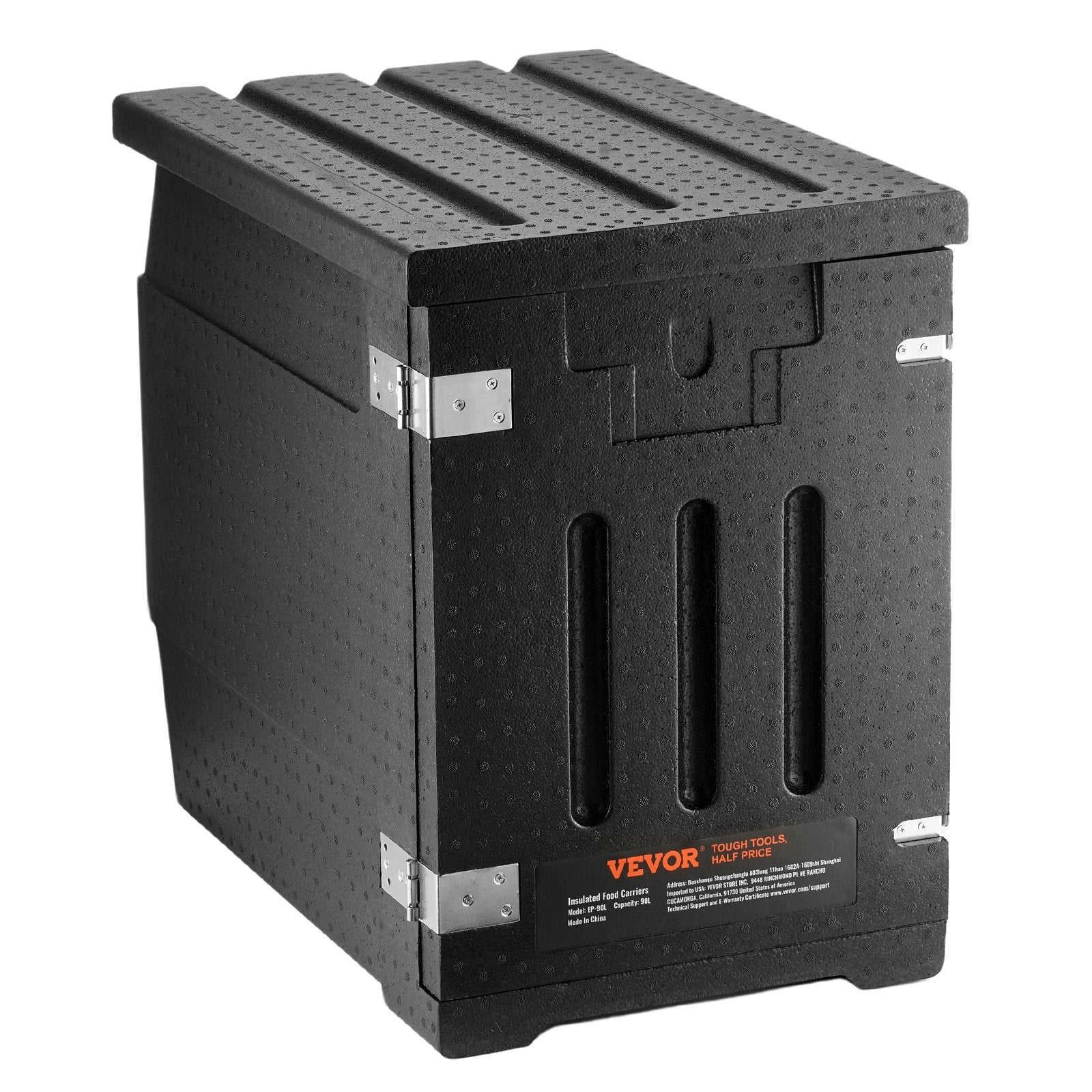 Insulated Food Pan Carrier, 90L Hot Box for Catering, LLDPE Food Box Carrier with Double Buckles, Front V952-SPBWXHSEPP90LLAXYV0