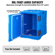 Insulated Food Pan Carrier, 90L Hot Box for Catering, Food Box Carrier with Double Buckles, Front Loading V952-SPBWXLSLLDPE2ZZ3JV0