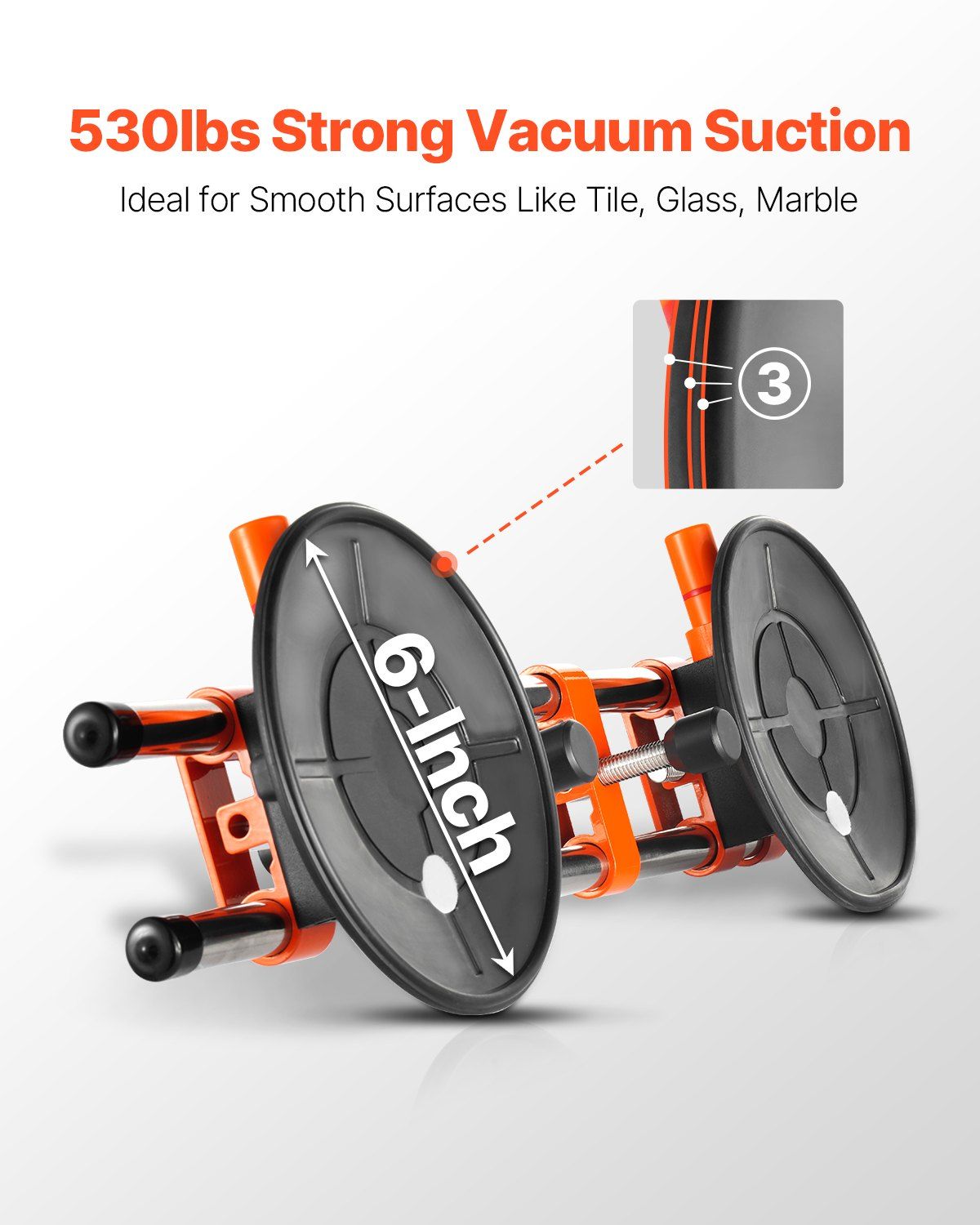 Seamless Seam Setter, 2 Packs, Granite Seam Setter with 6 in Vacuum Suction Cups & Tool Bag, Seam Joiner for V952-SPDJJFGDQ180MFTSM001V0