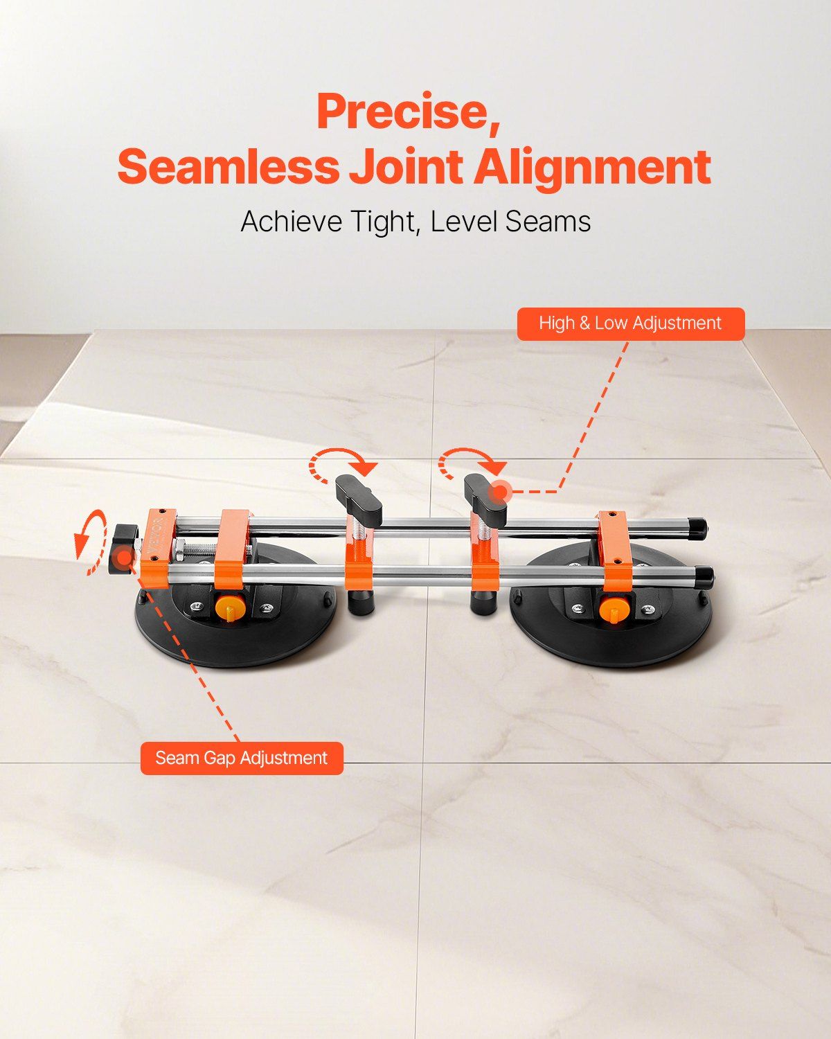 Seamless Seam Setter, 2 Packs, Granite Seam Setter with 6 in Vacuum Suction Cups & Tool Bag, Seam Joiner for V952-SPDJJFGDQ180MFTSM001V0