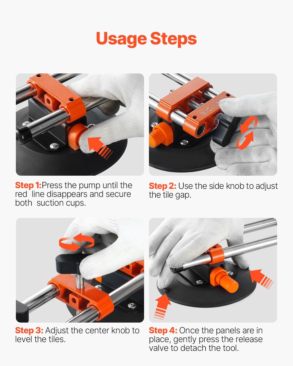 Seamless Seam Setter, 2 Packs, Granite Seam Setter with 6 in Vacuum Suction Cups & Tool Bag, Seam Joiner for V952-SPDJJFGDQ180MFTSM001V0