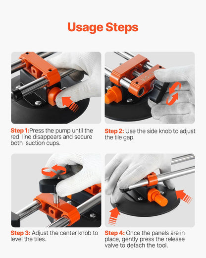 Seamless Seam Setter, 2 Packs, Granite Seam Setter with 6 in Vacuum Suction Cups & Tool Bag, Seam Joiner for V952-SPDJJFGDQ180MFTSM001V0