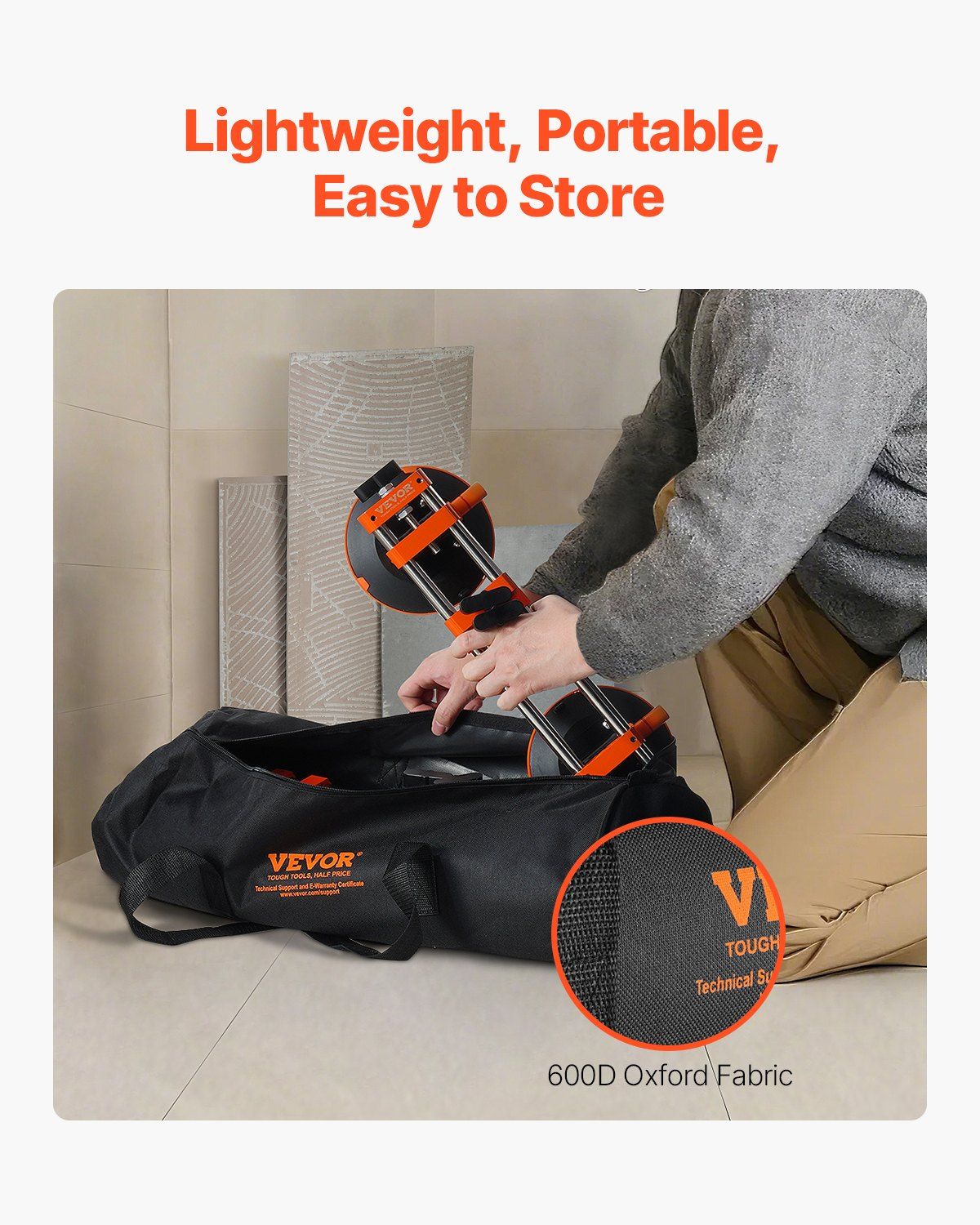 Seamless Seam Setter, 2 Packs, Granite Seam Setter with 6 in Vacuum Suction Cups & Tool Bag, Seam Joiner for V952-SPDJJFGDQ180MFTSM001V0
