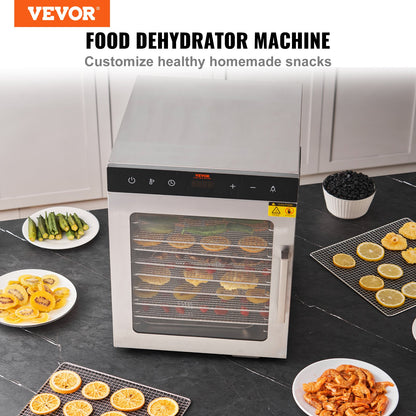 10 Trays Food Dehydrator Machine Stainless Steel 800W Jerky Fruit Drying V952-SPF100548800WDQGIV3