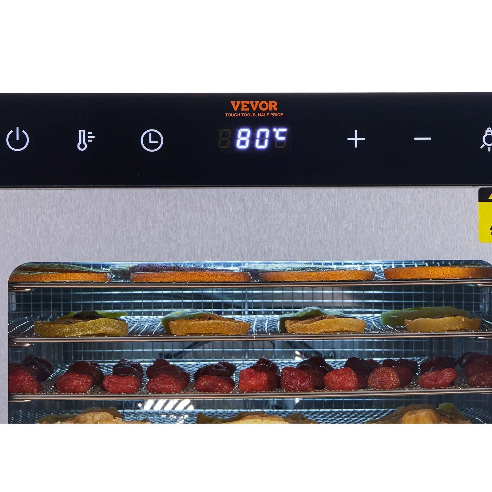 10 Trays Food Dehydrator Machine Stainless Steel 800W Jerky Fruit Drying V952-SPF100548800WDQGIV3