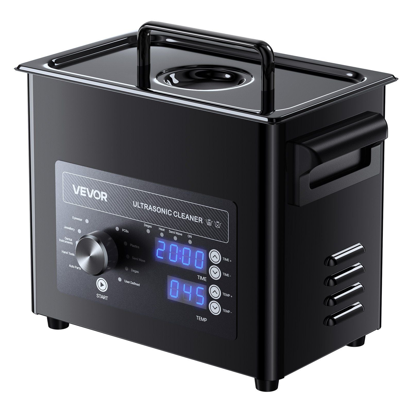 3L Ultrasonic Cleaner, Professional Ultrasonic Cleaner Machine with Knob Control, Stainless Steel Cleaning V952-SPLXNAJKZCSB004JK001V3