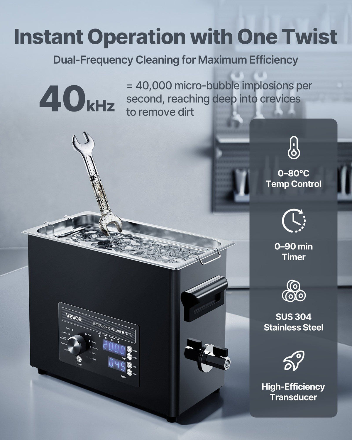 6L Ultrasonic Cleaner, Professional Ultrasonic Cleaner Machine with Knob Control, Stainless Steel Cleaning V952-SPLXNAJKZCSB8NCQI001V3