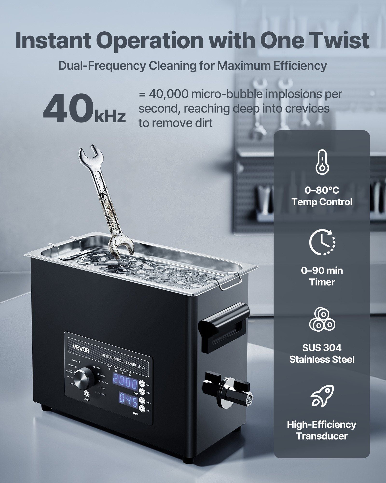 6L Ultrasonic Cleaner, Professional Ultrasonic Cleaner Machine with Knob Control, Stainless Steel Cleaning V952-SPLXNAJKZCSB8NCQI001V3