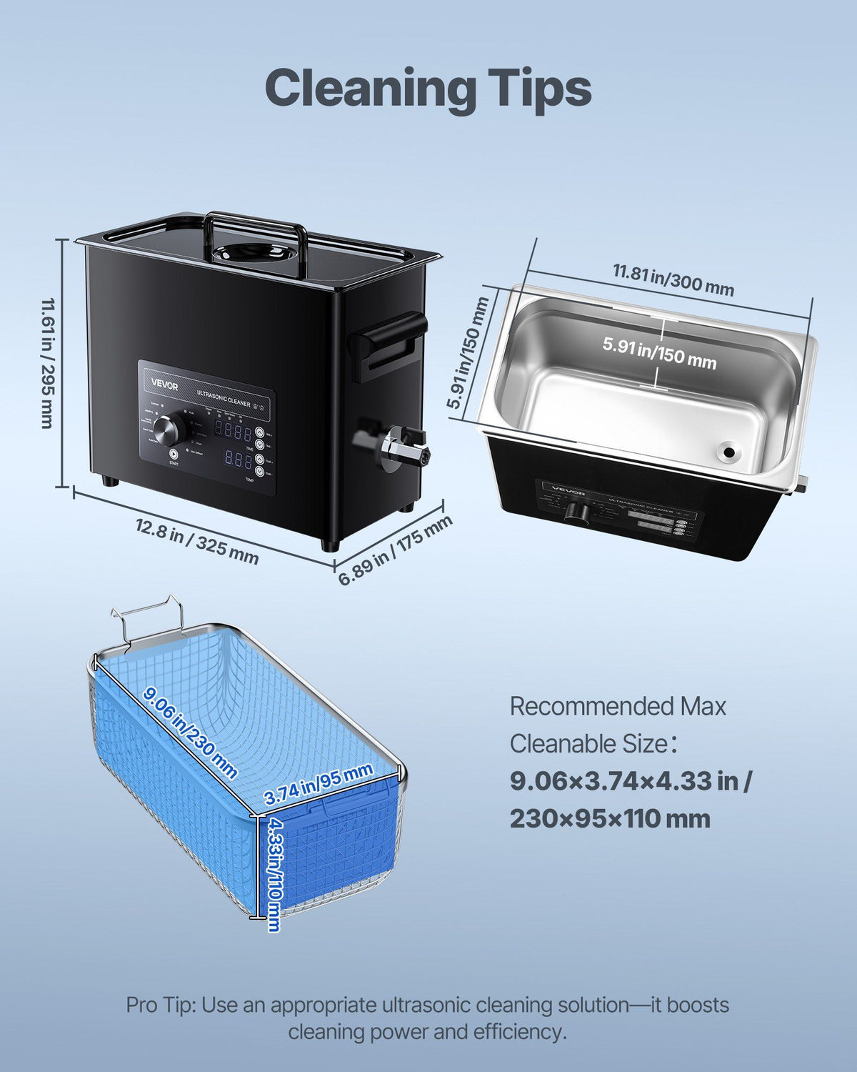 6L Ultrasonic Cleaner, Professional Ultrasonic Cleaner Machine with Knob Control, Stainless Steel Cleaning V952-SPLXNAJKZCSB8NCQI001V3