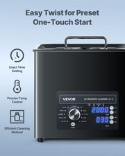 10L Ultrasonic Cleaner, Professional Ultrasonic Cleaner Machine with Knob Control, Stainless Steel Cleaning V952-SPLXNAJKZCSBZEK8B001V3